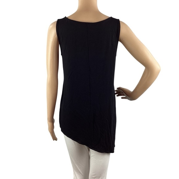 Eileen Fisher Asymmetric Hem Viscose Blend Tank Top Size S Black - Picture 5 of 7